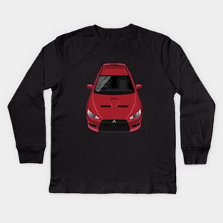 Lancer Evolution X Evo 10 2008-2016 - Red Kids Long Sleeve T-Shirt